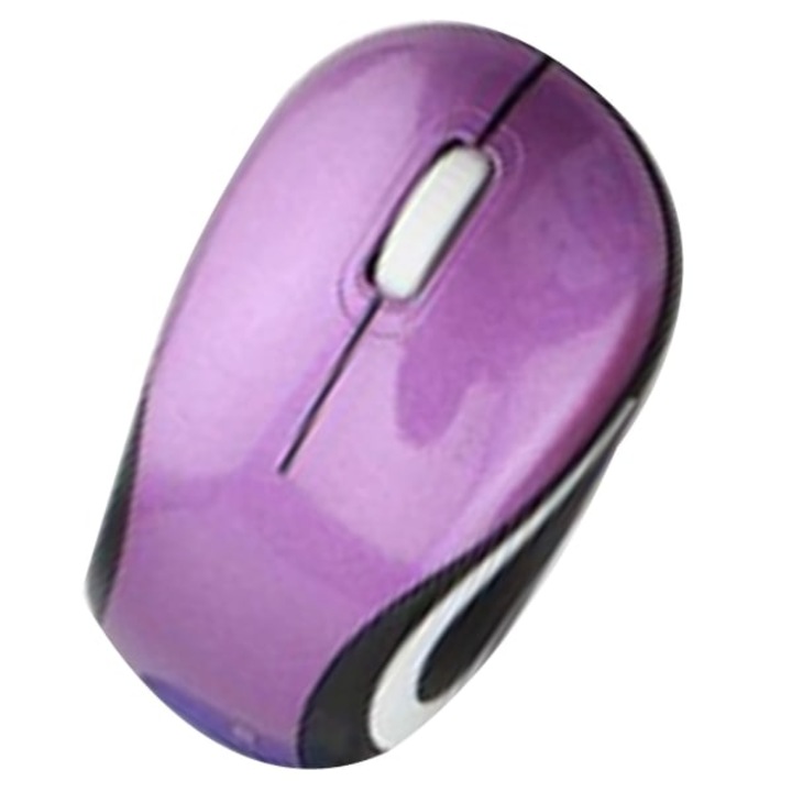 Mouse wireless portabil mini, 1600 DPI, 2.4GHz, violet, 8.2x5x3.2cm