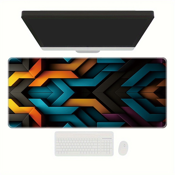 Mouse Pad, 31.5x11.8x0.12 inches, material durabil, baza din cauciuc antiderapant, multicolor