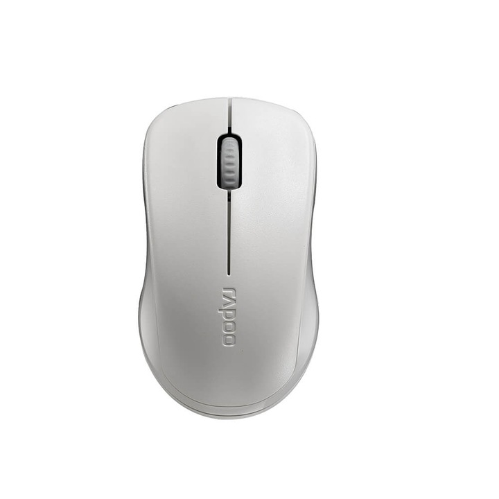 Mouse wireless 2.4GHz, 1000 DPI, alb, pentru maini mari