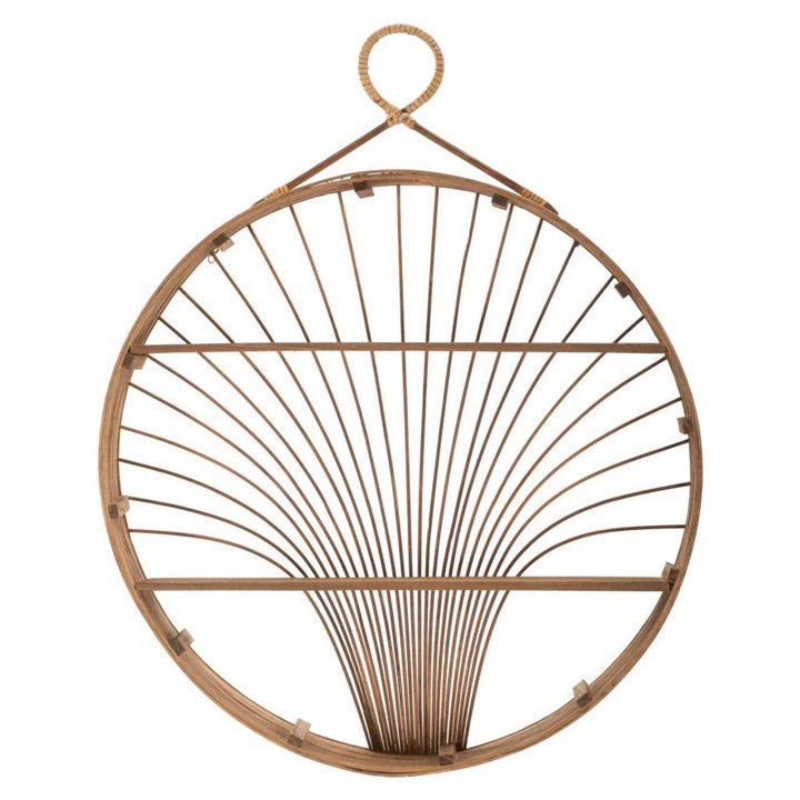 Raft de perete, Furnlux, Fuji, maro deschis, lemn prelucrat, 61x76x11 cm