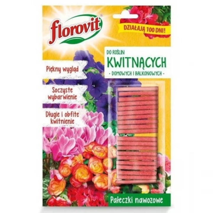 Ingrasamant bastonase pentru inflorirea plantelor Florovit, 20 buc