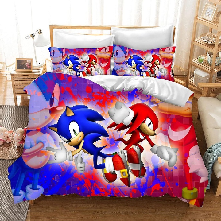Комплект спално бельо, Sonic, 1 калъфка за възглавница, 135x200см, 200x200см, 220x240см, многоцветен