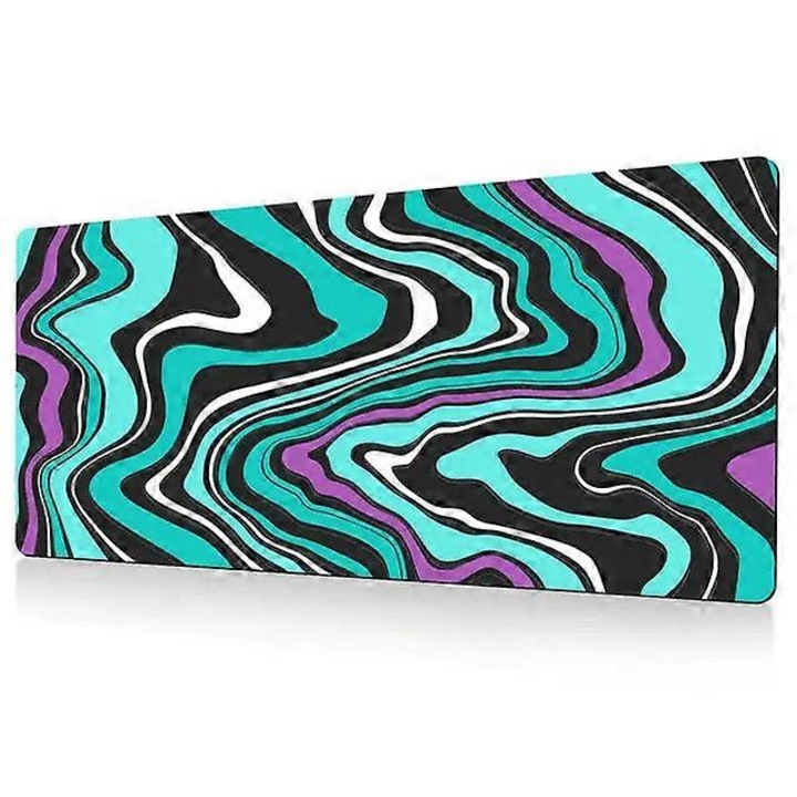 Mouse Pad, design grafic vibrant, dimensiuni 80x30cm, cauciuc natural, antiderapant