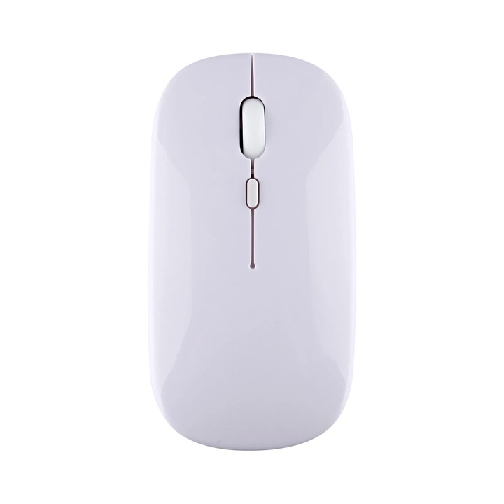 Mouse wireless Bluetooth, 1600 DPI, alb, pentru tableta si laptop