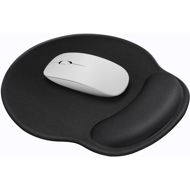 Mousepad cu suport ergonomic pentru incheietura mainii, gel racoritor, baza PU antiderapanta, dimensiuni 25x20cm