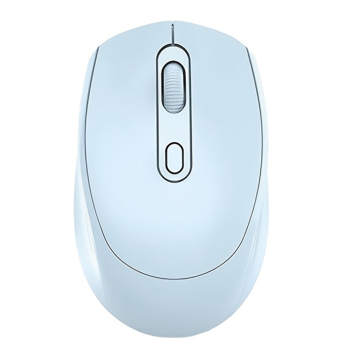 Mouse wireless ergonomic 1600dpi, albastru, design silentios