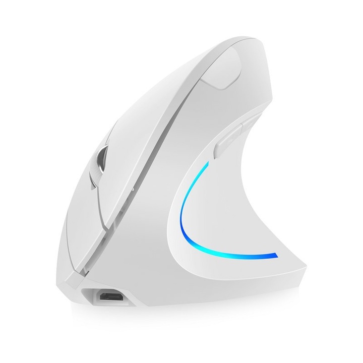 Mouse vertical ergonomic wireless 2.4GHz, 800-2400 DPI, 103x89x69mm, incarcabil