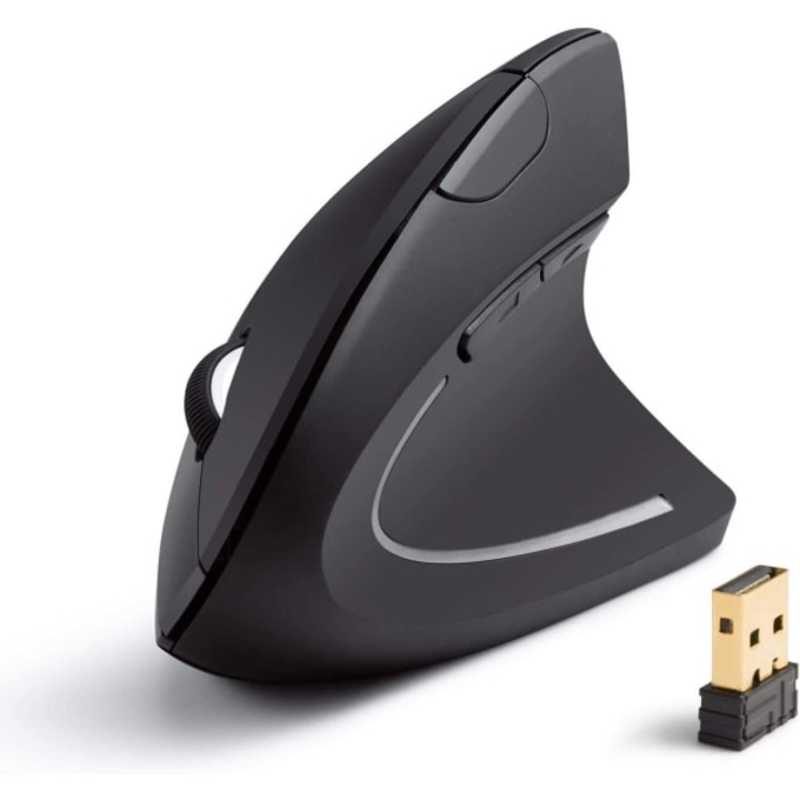 Mouse wireless vertical ergonomic, 800/1200/1600 DPI, set cu receptor USB