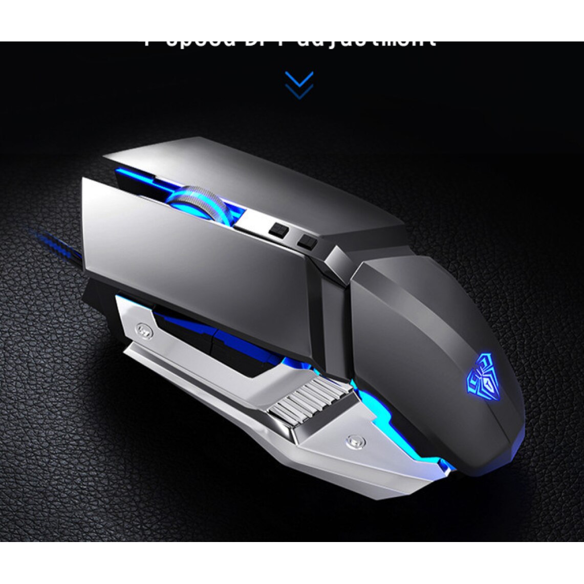 Mouse gaming cablu, gri, 4 niveluri DPI ajustabile, design ergonomic ...