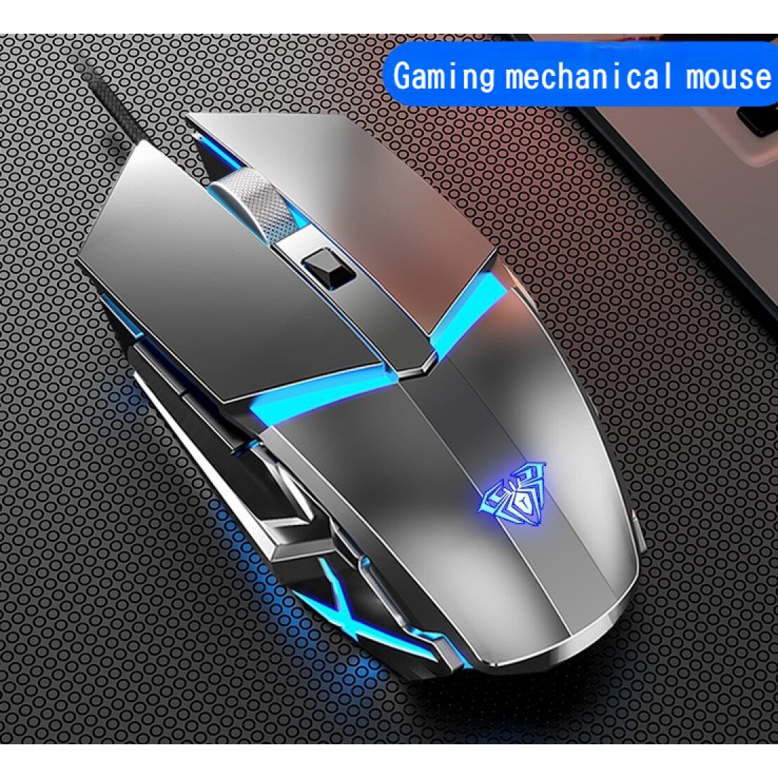 Mouse gaming cablu, gri, 4 niveluri DPI ajustabile, design ergonomic ...