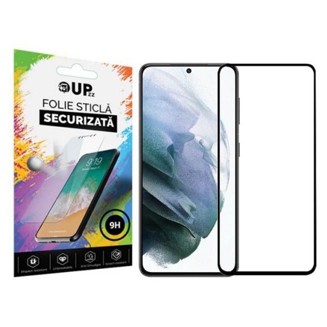 Folie Sticla Securizata Upzz Rinbo, Compatibila Samsung Galaxy S25 FE, Full Glue 6d, Functioneaza Amprenta