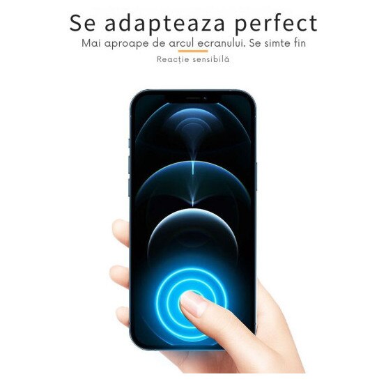 Folie privacy compatibila cu Iphone 8, Calitate Premium, Full Screen, White