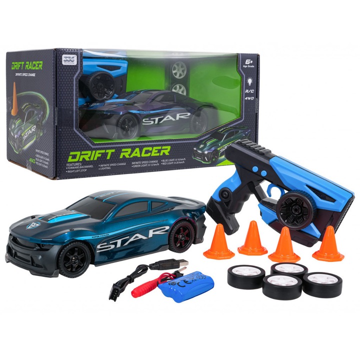 Mașină cu telecomandă Star drift - albastru