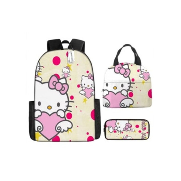 Hello Kitty iskolai hátizsák szett, 3 részes