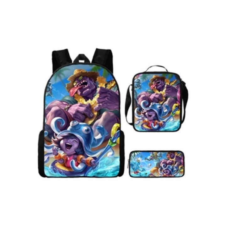 Set ghiozdane scolari, KOHREE, 3 piese, multicolor