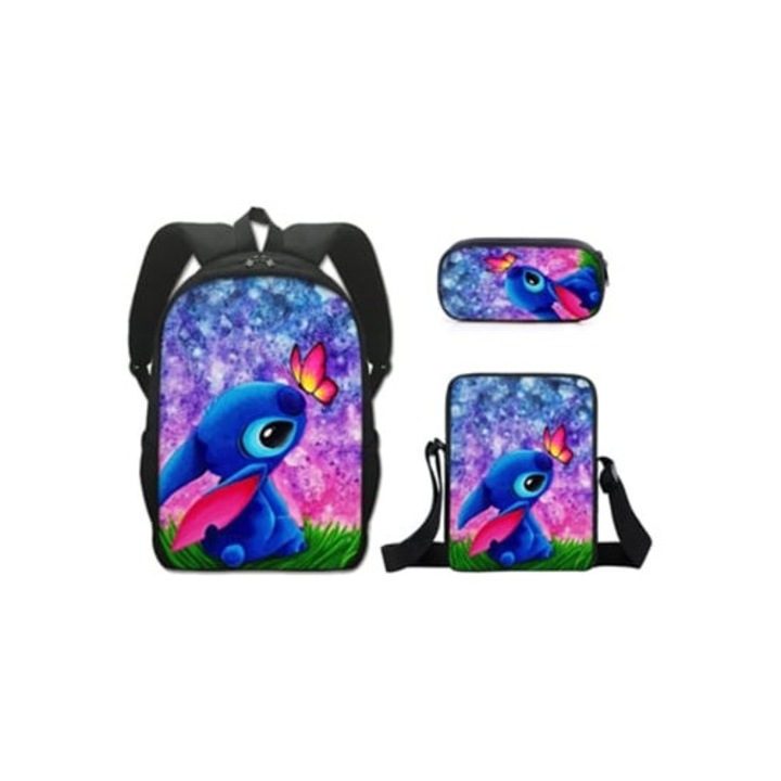 Ghiozdan KOHREE pentru studenti, set de trei piese, culoare multicolor