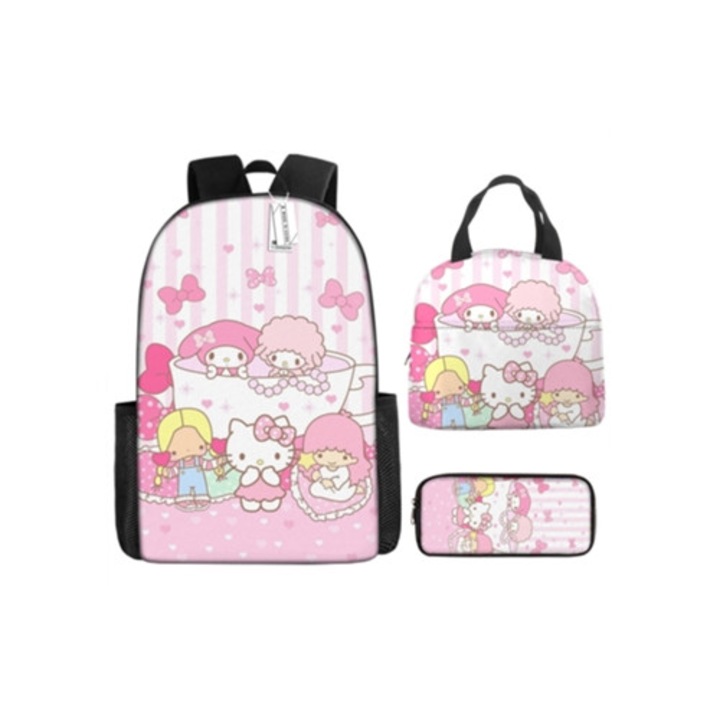 Hello Kitty iskolatáska szett, 3 részes