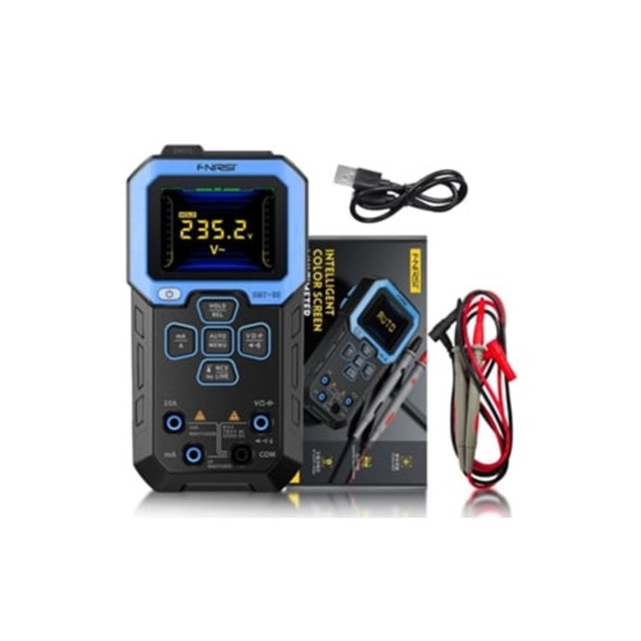 Multimetru digital 10000 contari, portabil, True RMS, 2,4 inch, negru