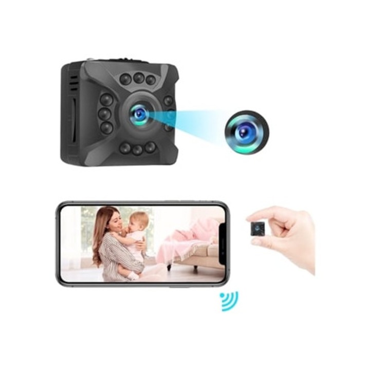 Camera spion mini 1080p fara fir, WiFi