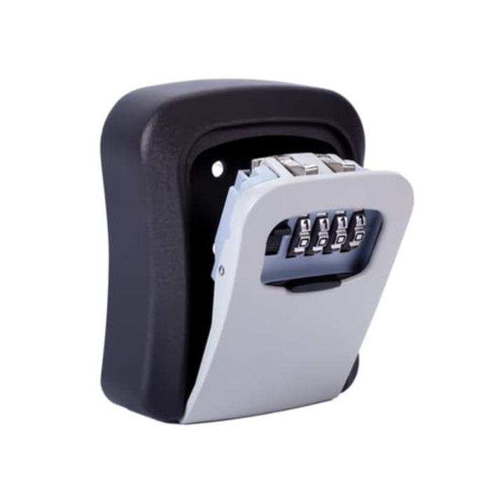 Cutie pentru chei, combinatie 4 digite, gri, 10x15x5cm