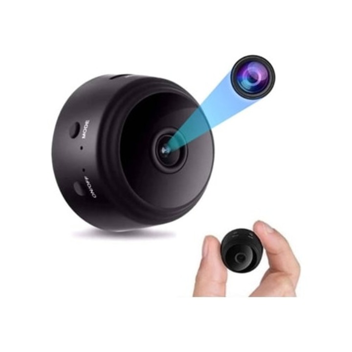 Camera ascunsa fara fir 1080p HD, neagra, dispozitiv de spionaj