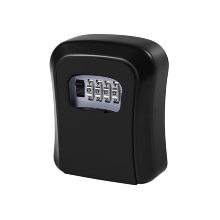 Cutie pentru chei, combinatie 4 digite, neagra, 10x15x5cm