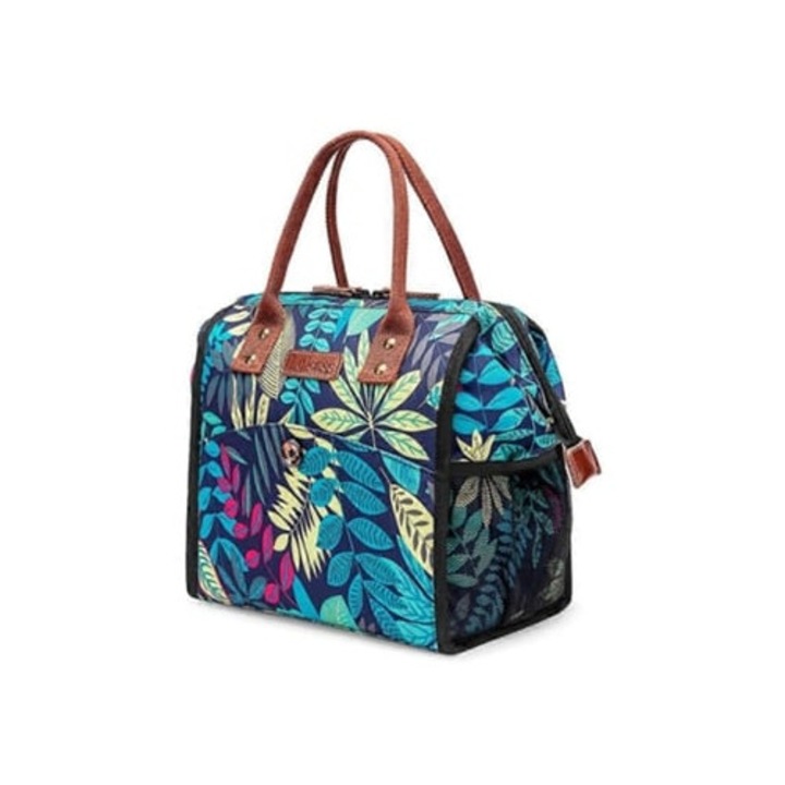 Geanta termo-izolanta cu deschidere mare, organizator termic, multicolor