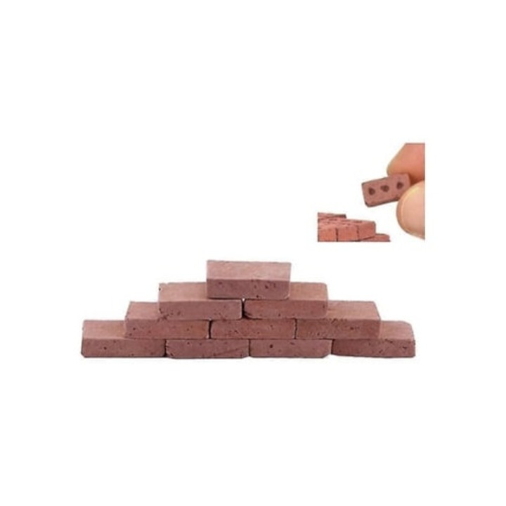 Set de constructie cu 100 piese, blocuri de ceramica si argila, 1,60x80x45 cm