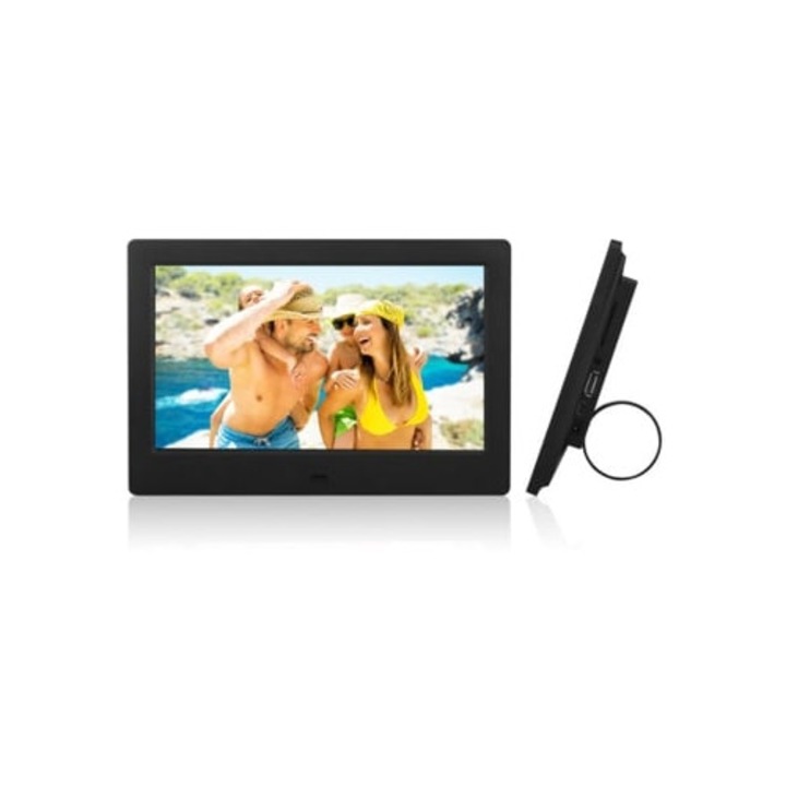 Rame foto digitale, 7 inch, HD, electronic, negru, set 1 bucata