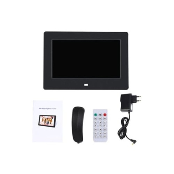 Rame foto digitale, 7 inch, rezolutie HD 1024x600, cu functie de ceas desteptator