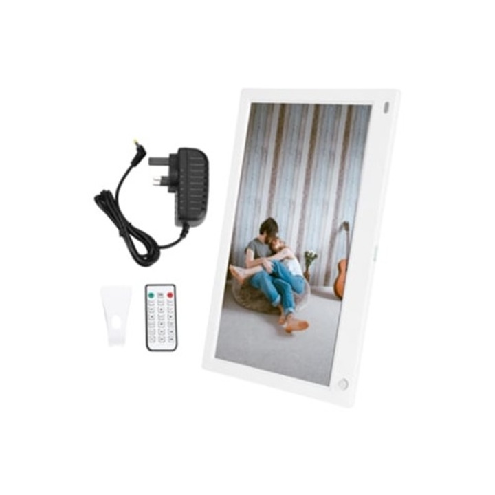 Rame foto digitale set Slowmoose 12,5" IPS HDMI 1080p, alb