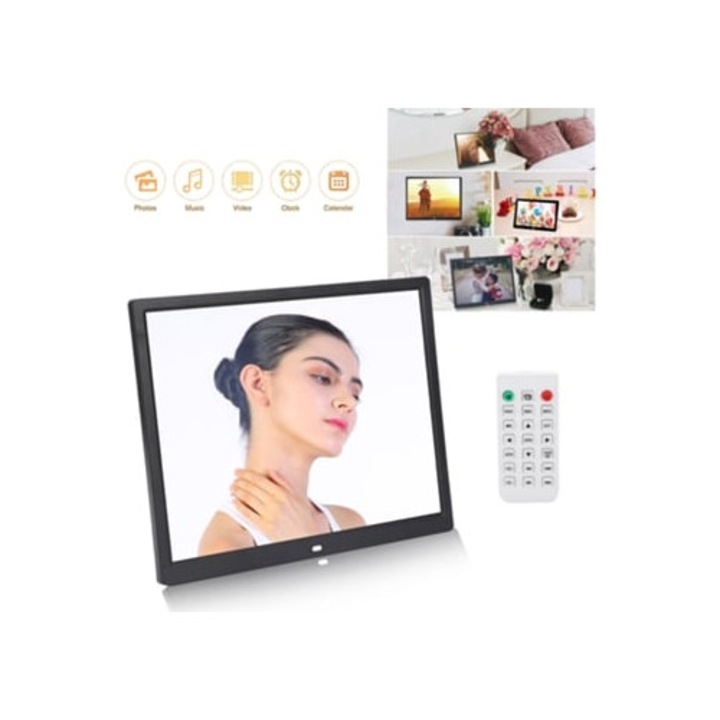 Рамки за дигитални снимки, 15 инча, 1024x768, поддръжка на MP3/MP4, Slowmoose