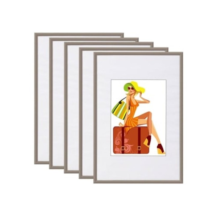 Set rame foto, 5 bucati, 5,5"x7,5", plastic rezistent, multicolor