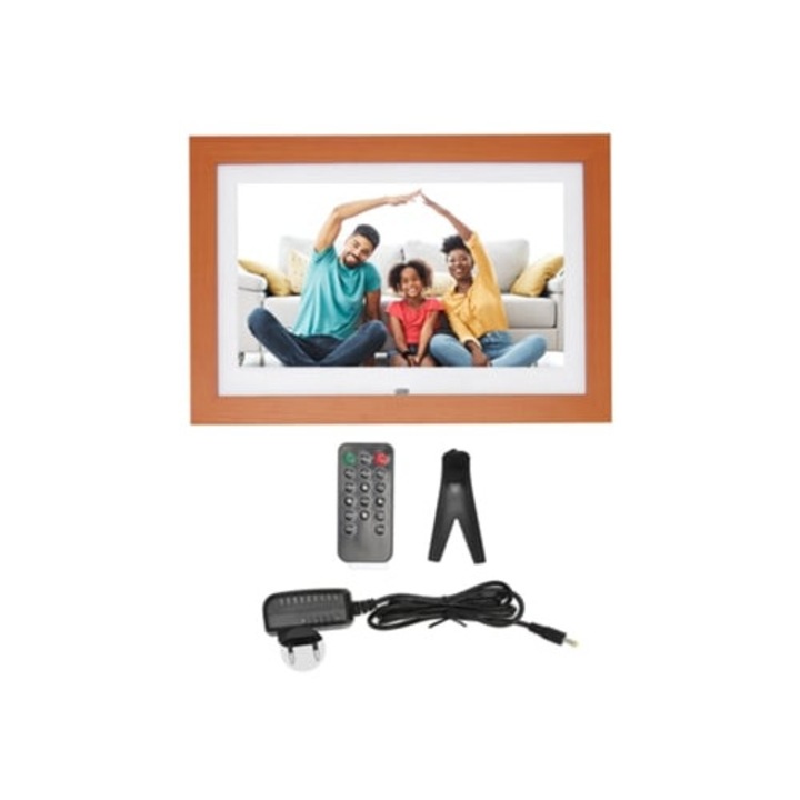 Rame foto digitale Slowmoose 10,1", HD IPS, 1024x600, cu control remote