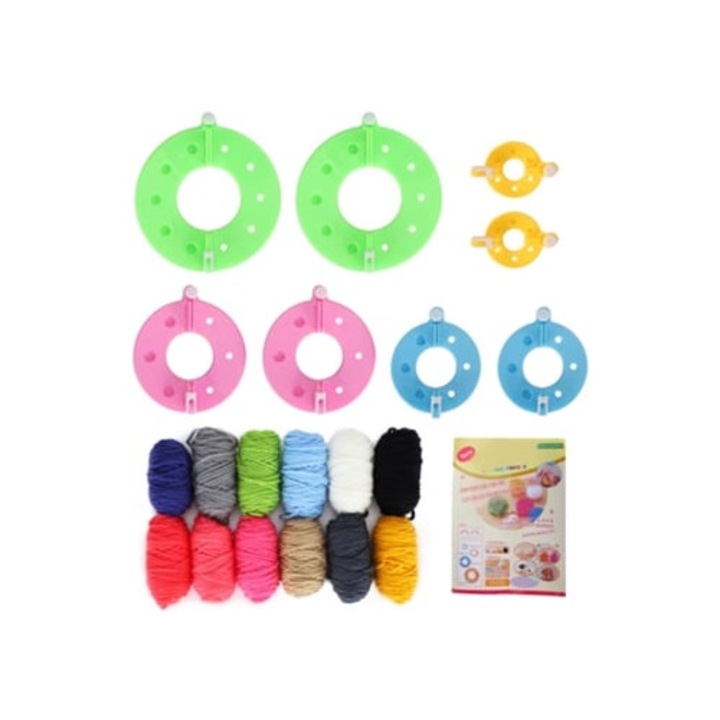 Set de artizanat pentru pompoane , colorat, Slowmoose