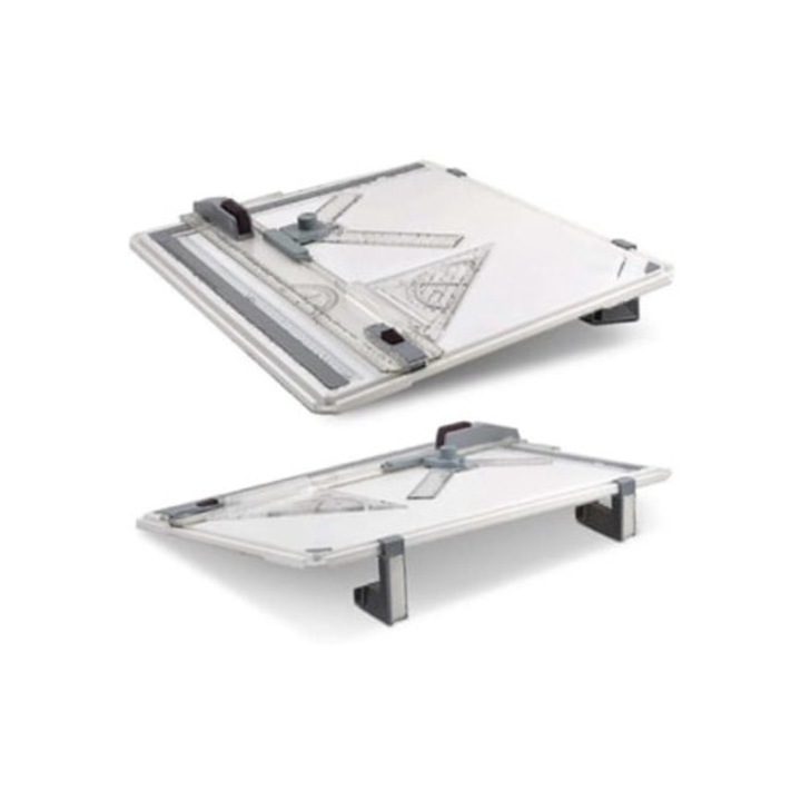 Placa de desen A3, Sistem de desen tehnic, Sistem metric, 5137 cm, Placa de desen multifunctionala perfecta de la Slowmoose