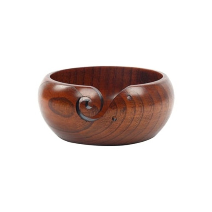 Tigela de Fio din Jacaranda, Crosetata Manual, Vintage