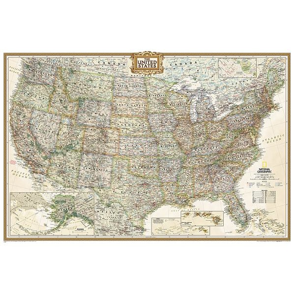 United States Executive [Poster Size and Tubed], National Geographic Maps - Reference (Author)