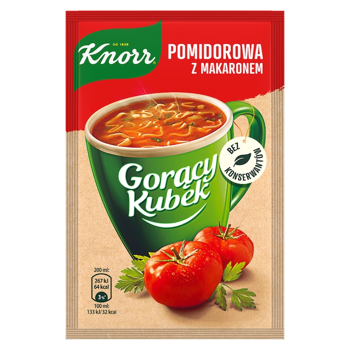 Ciorba instantanee Knorr, Pomidor cu taitei, 19g