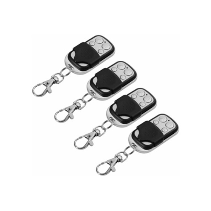 Set de 4 telecomenzi universale pentru porti automate, frecventa 433.92 MHz, cod fix