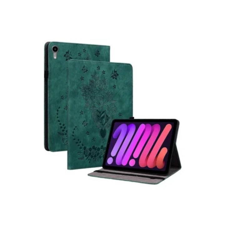 Tabletok tok, Smart modell, pillangó és rózsa mintával, többszínű