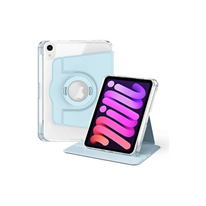 Tabletok tok, 360°-ban forgatható, levehető, átlátszó akril