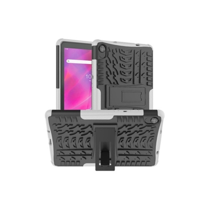 Husa tableta Lenovo Tab M8 3rd Gen 8506 / M8 HD 8505, gumírozott textúra, TPU, támasztékkal