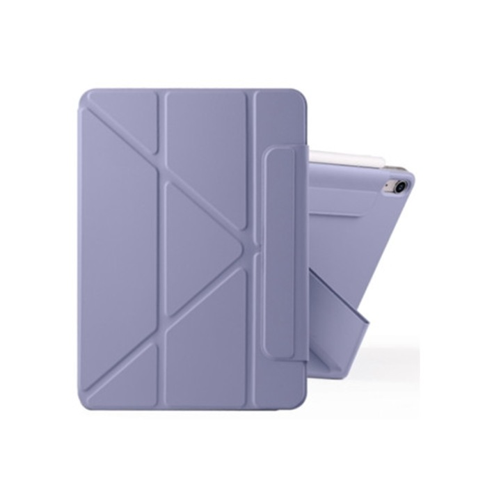 Husa tableta din piele cu deformare magnetica si catarama fixa, multicolor