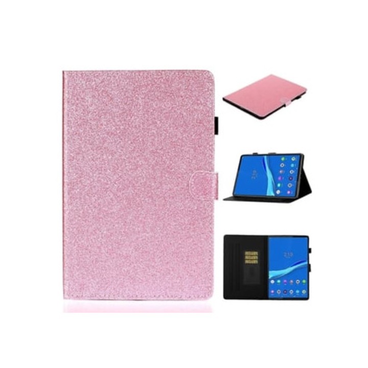 Glitteres bőr tabletta tok Samsung Galaxy Tab A8 10.5 2021-hez