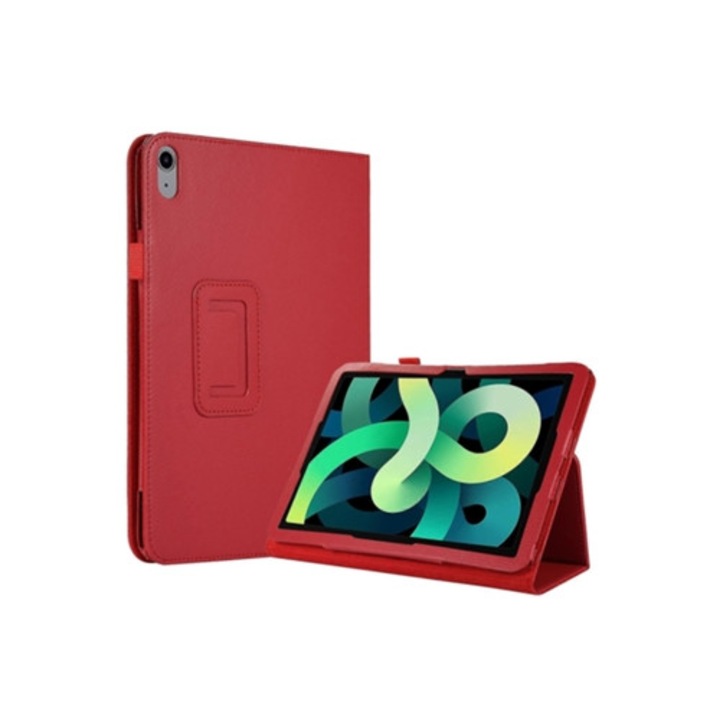 Tabletok tok iPad 10.9 inch, állvánnyal, licsi textúrával, 2022/2025-ös készlet