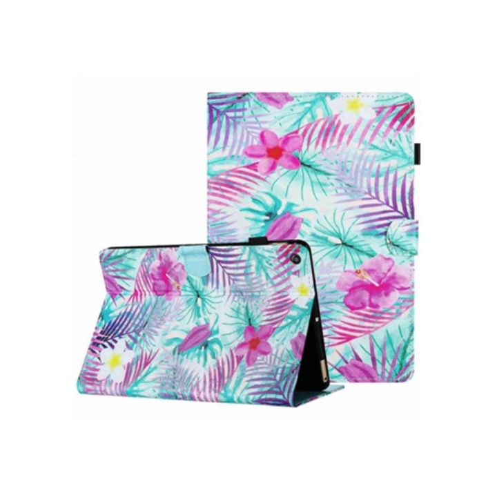 Tabletta tok festett mintával és varrással, többszínű