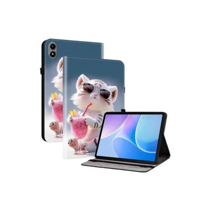 Tabletok tok, színes kristályos textúra, 30x20cm