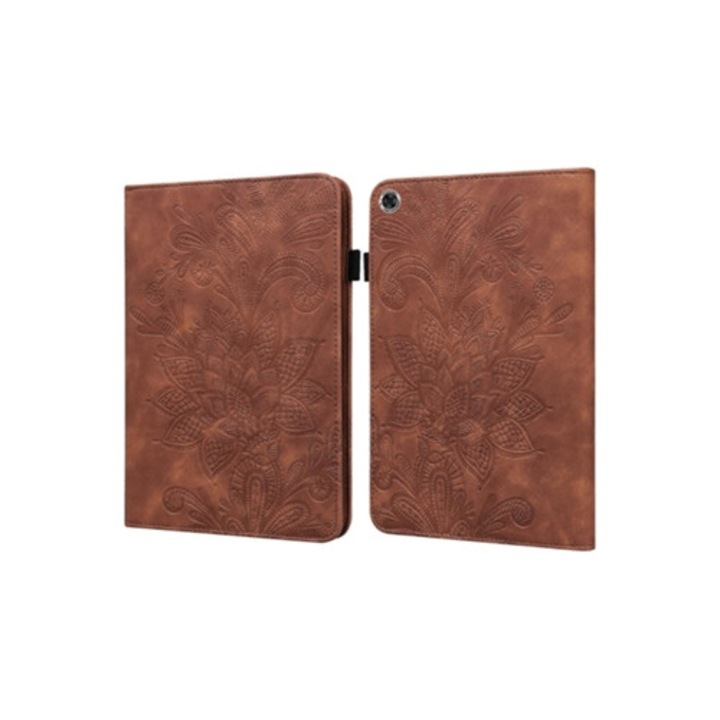 Virágmintás bőr táblagép tok, Lenovo M10 Plus 10.6, 2022
