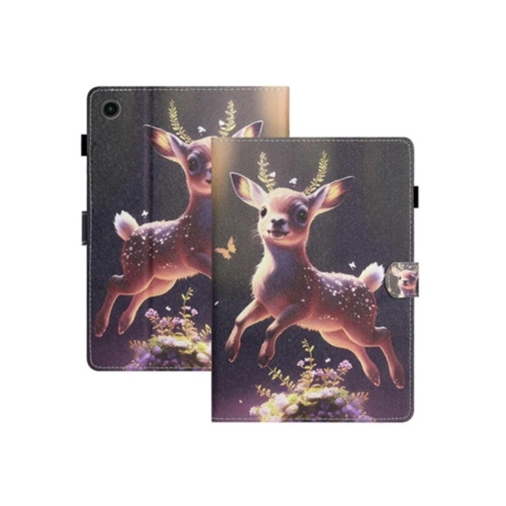 Tabletok tok, színes, varrott mintával, alvás/ébrenlét funkcióval